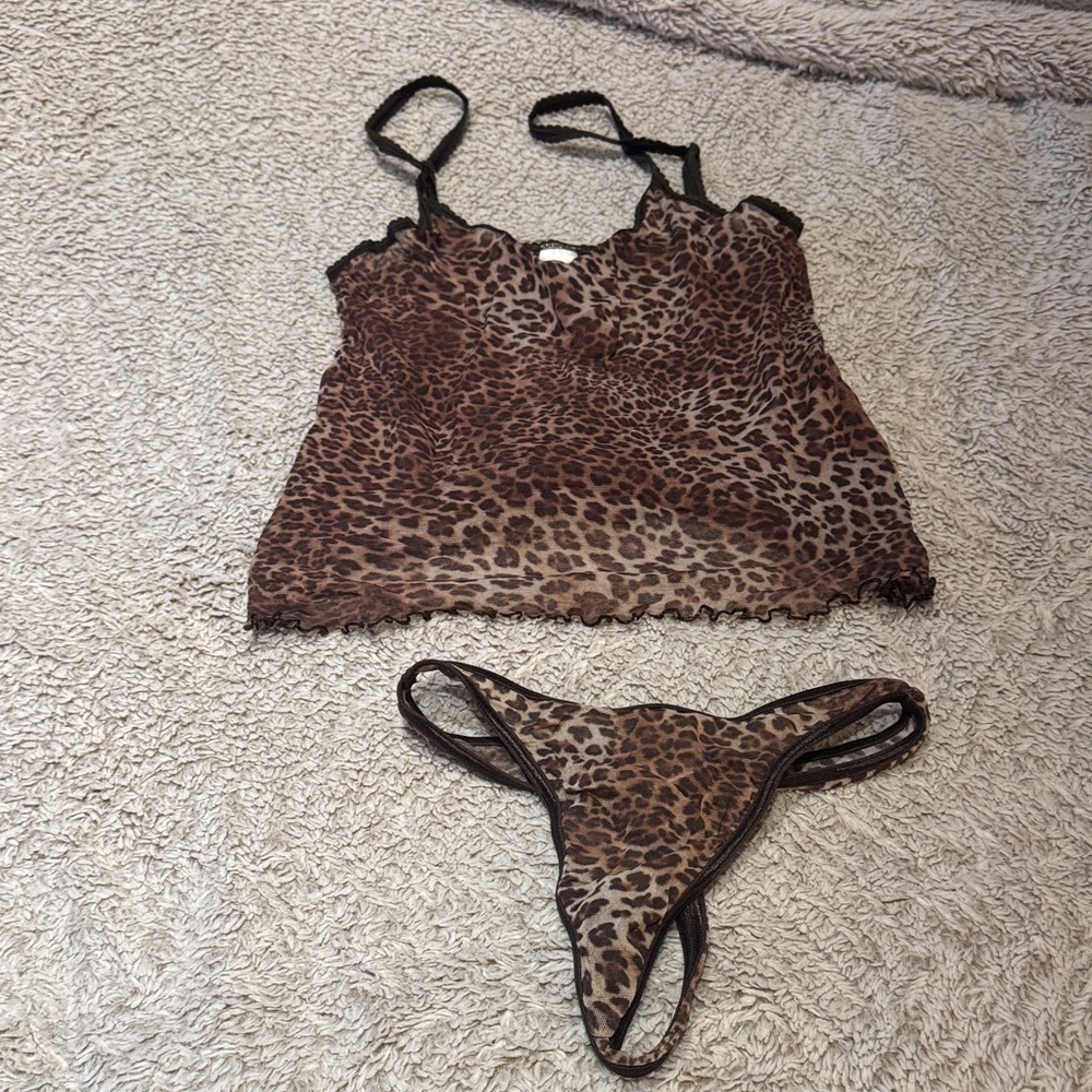 Express Animal Print Camisole Set top size M, bottom size small. Never worn.